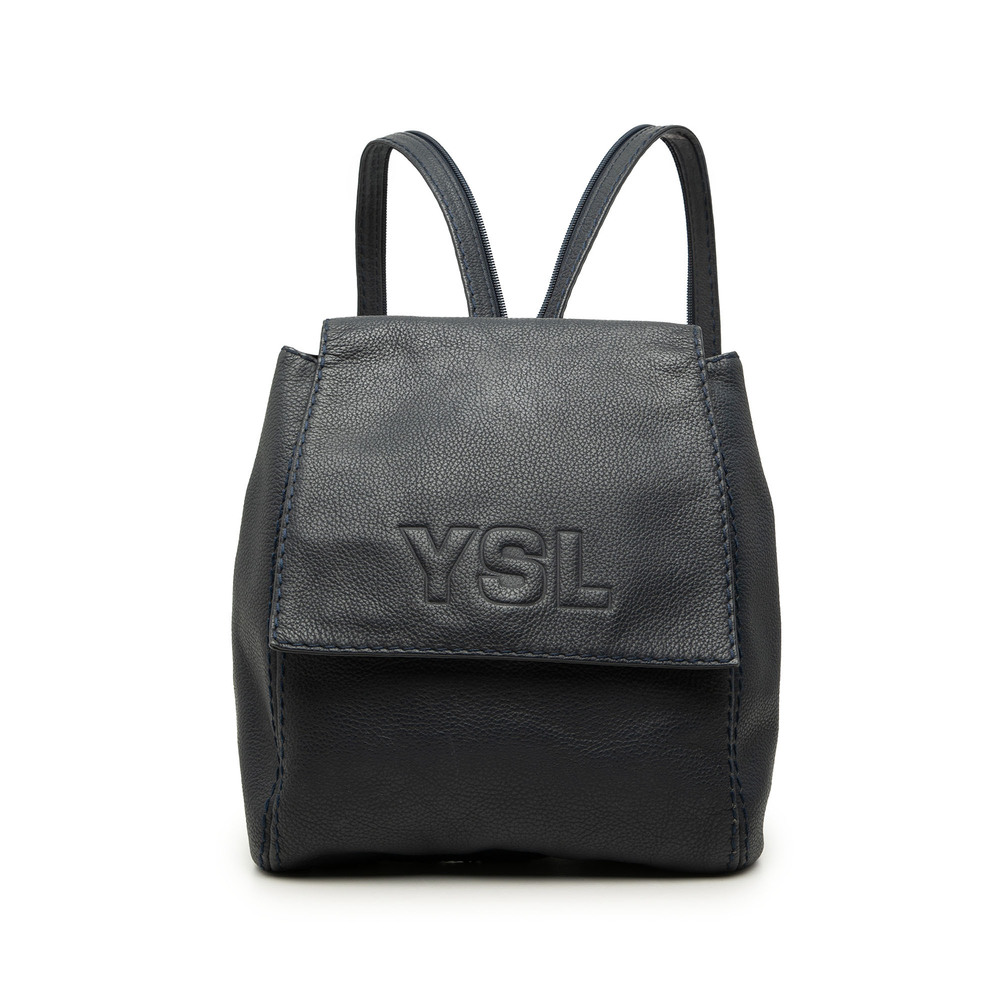 Pre-Loved Saint Laurent Embossed Leather Backpack